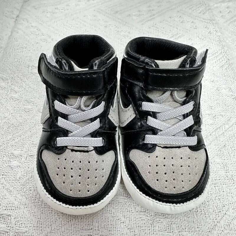 Trendy High-Top Casual Sports Shoes Infants Fashionable First Steps Walking Footwear for Boys and Girls Aged 0-18 Months