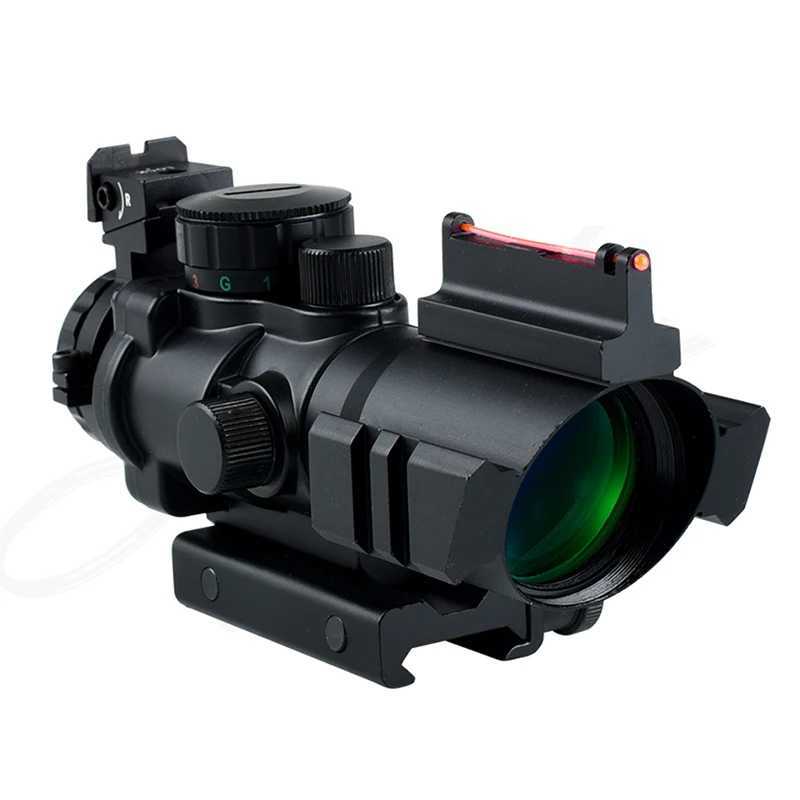 4x32 Tricolor Illuminated Riflescope Nitrogen Filled Anti Fog Enclosed 4x Magnifying Glass Adjustable Diopter Airsoft Collimator C250912