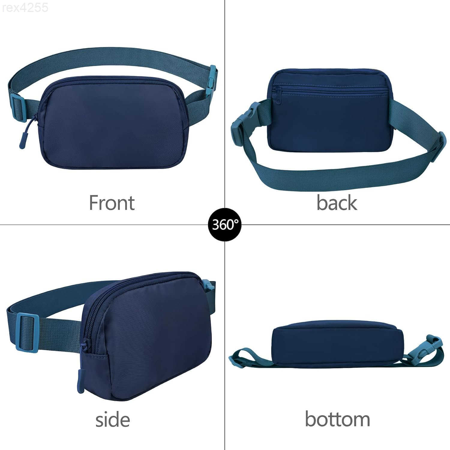 Pack Crossbody Bag for Women and Men Belt Bag for Hiking Bum Bag with Adjustable Strap Waist pack for Running Workout Sports Travel BlackW250912