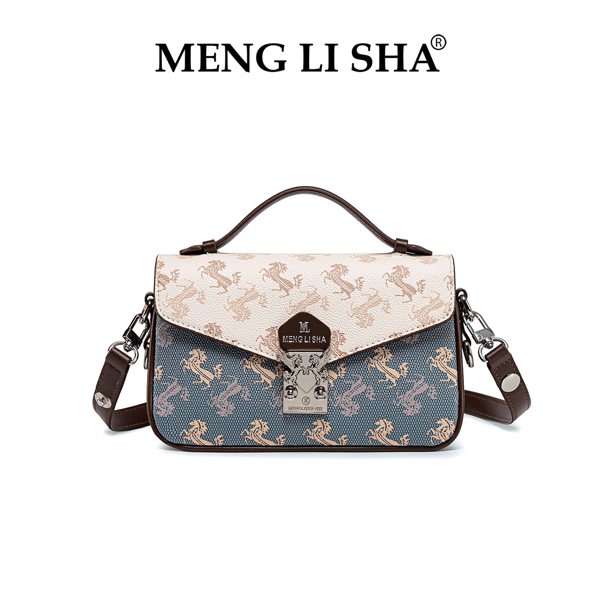 2025 Vintage Mini Square for Women - Printed Underarm Crossbody Purse with Chain Strap, Versatile Top-Handle Fashion Bag