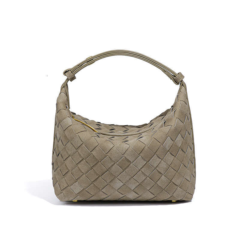 Women's High-End Lunch Box Niche Design Autumn Winter Matte Material Underarm Woven Shoulder Bag Handbag