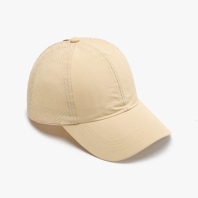 Plain Soft Top Quick-Dry Baseball for Women, Summer Cross Leak Ponytail Thin Breathable Mesh Outdoor Sun Protection Duckbill Cap