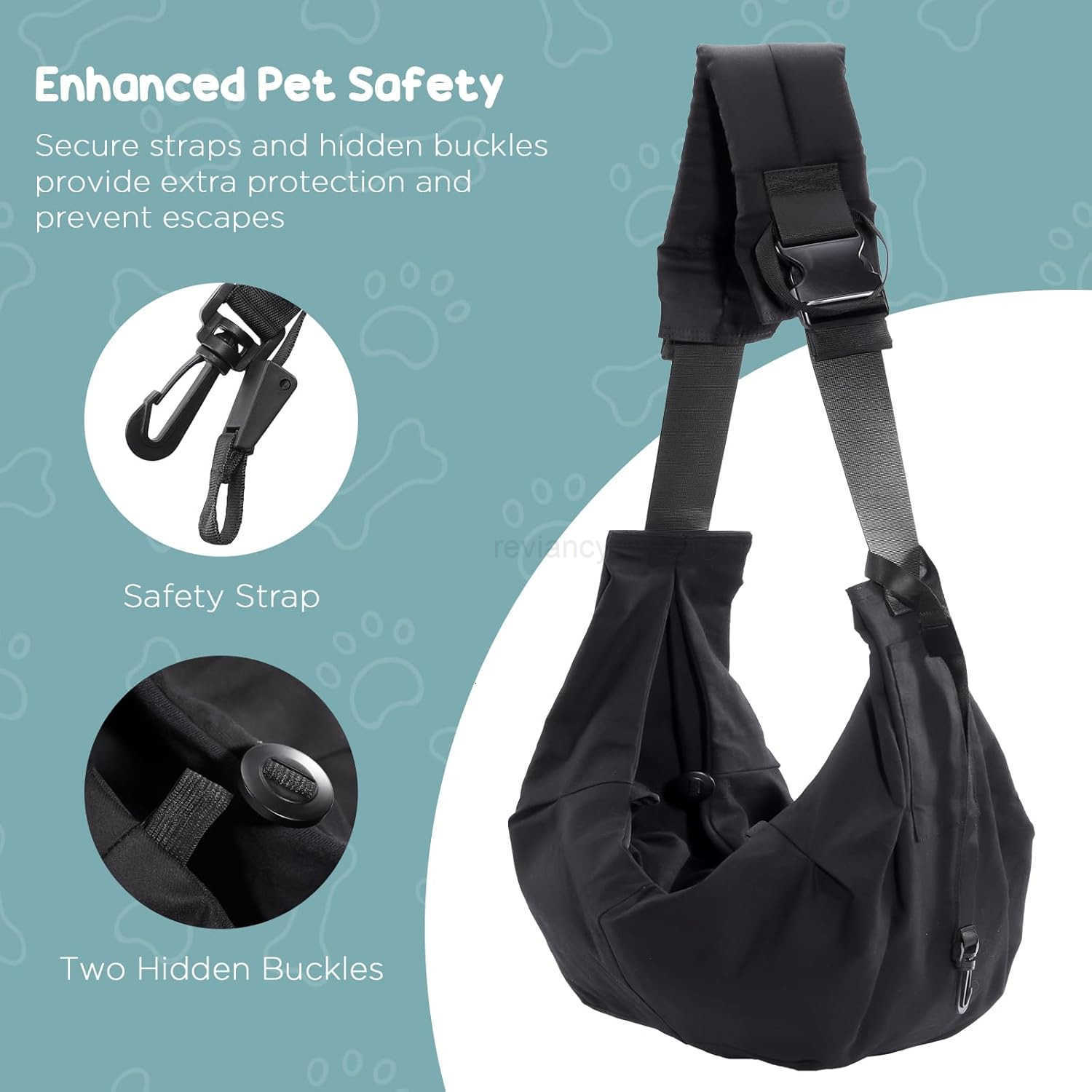 Dog Sling for Small Dog Cats Under 15lbs HandsFree Crossbody Pet Carrier with Adjustable Padded Strap Extra Pocket Safe Soft Pouch Bag for Puppies Wal