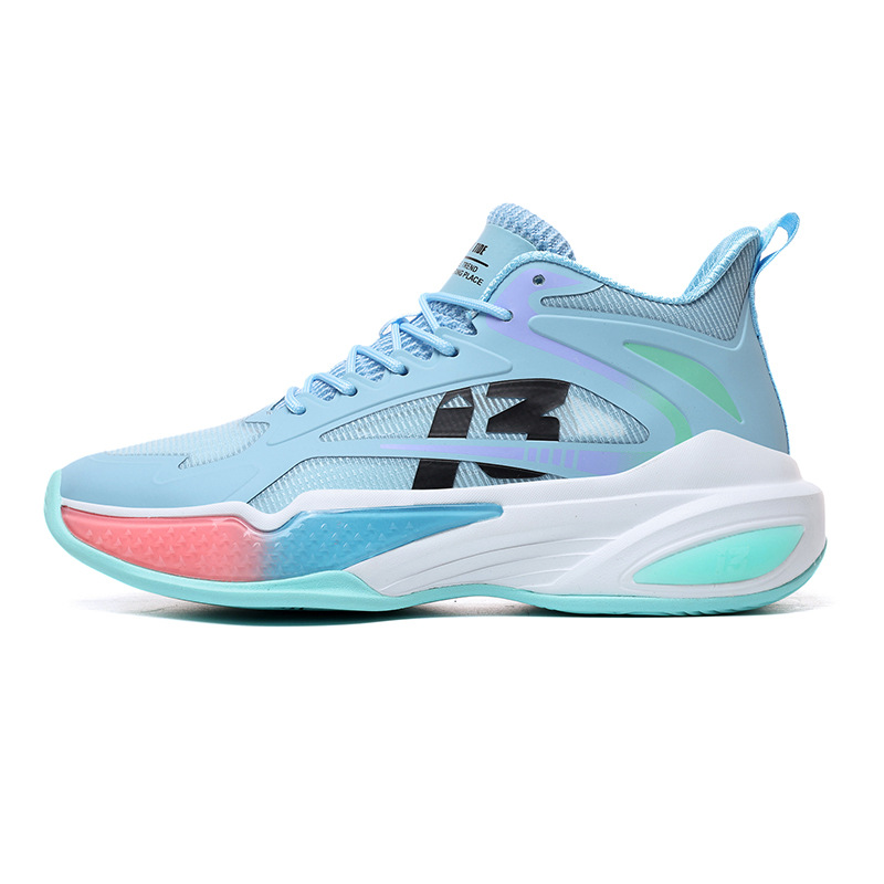 Free Shipping Practical basketball shoes with high top mesh breathable wear-resistant anti slip sports shoes high school basketball training shoes for
