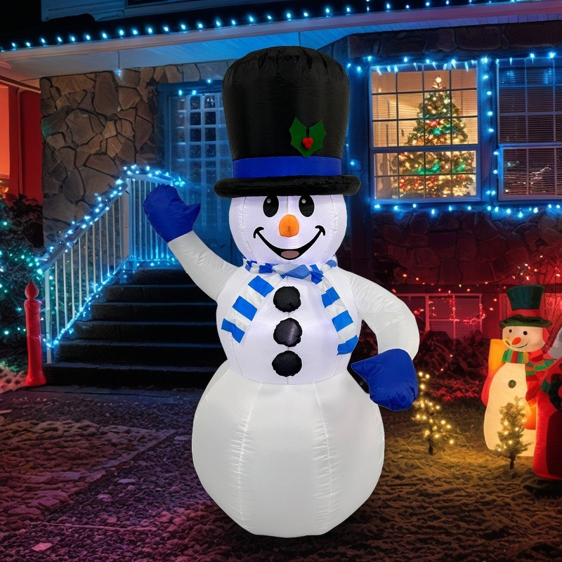 Hot Sale Factory Direct 1.8m/6FT Inflatable Snowman Christmas Supplies for Courtyard Decoration party outdoor yard garden Lawn