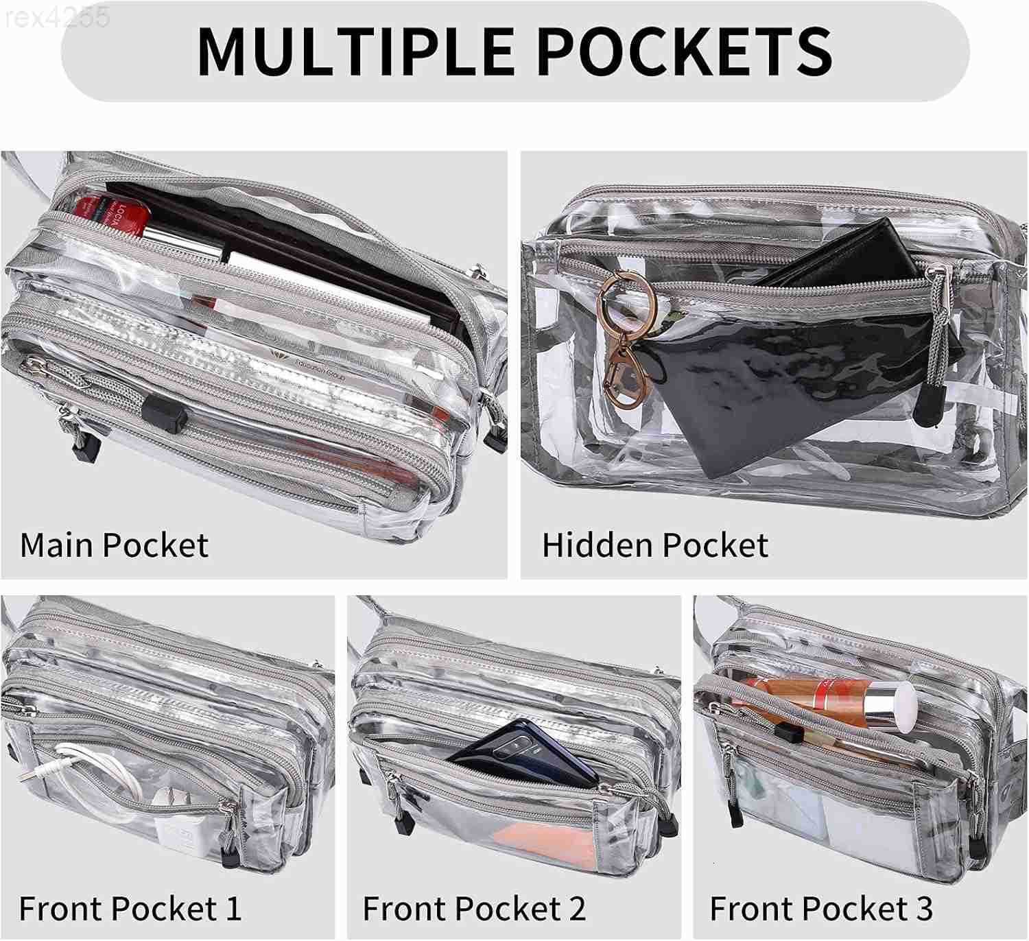 Clear Bag Stadium Approved Large Clear Fanny Pack for Women for WorkMultipurpose Waist Bag for Travel Sporting EventW250912