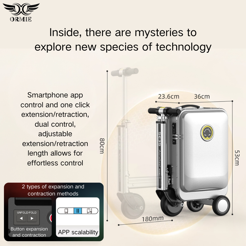 ORMIE Electric Travel Luggage - Smart, Compact and Airline - Friendly Carry - on SE3SL