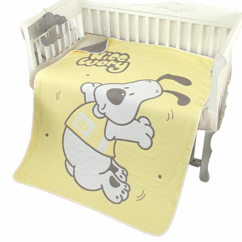 Pure Cotton 6-Layer Gauze Towel Blanket Newborn & Toddler Thickened Air-Conditioned Blanket for Fall & Winter