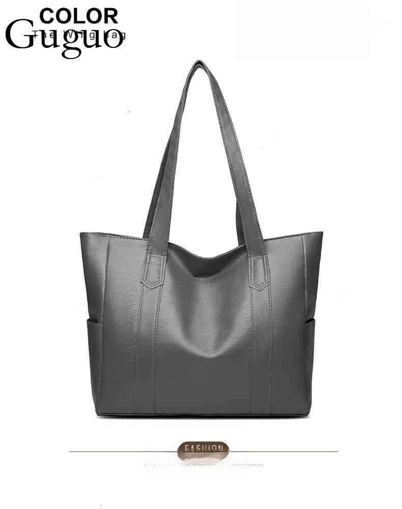 Guguo Free Shipping New Designer Bag Large Bag For Women 2025 Fashion Large Capacity Women's Bag Elegant Simple Handbag Soft Leather Texture Tote