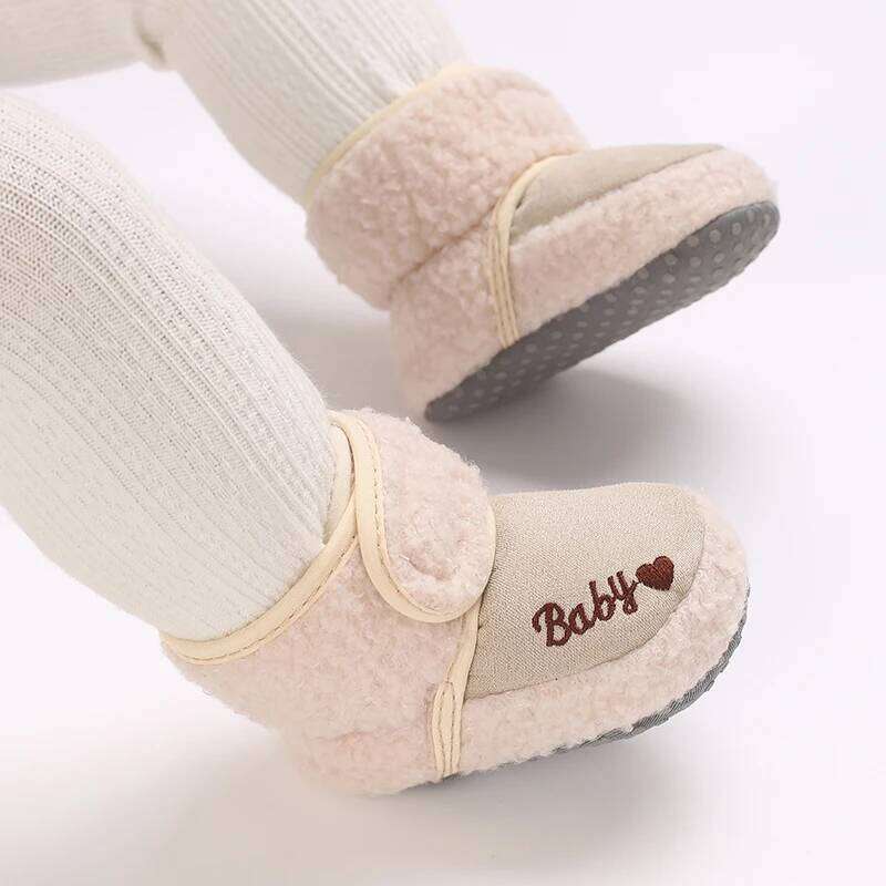 "Baby Winter Booties - Warm Plush Snow Boots for Newborns Soft Sole Crib Shoes | Cozy First Walkers 0-24M"