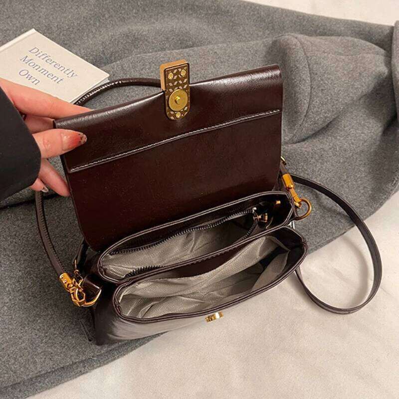 Fashion Small Flap Pu Leather Crossbody For Women 2025 New Trend Designer Simple Solid Color Handbags Women's Shoulder Bag