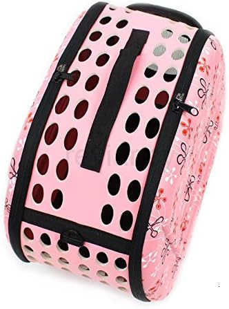 Pet Dog Cat Carrier Cage Collapsible Travel Kennel Portable Pet Carrier Outdoor Shoulder Bag for Puppy Dog Cat Small Medium Large Animal M PinkW250912