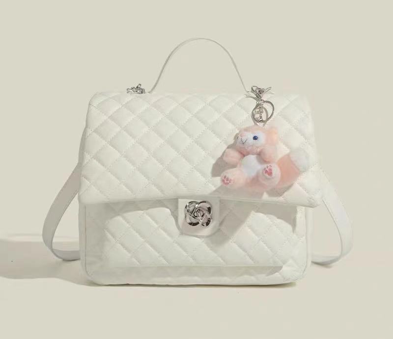 TB BHULAMTE Designer Bag Niche Academy Style Camellia Backpack For Women 2025 New Spring Fashion Versatile Luxury Bag Quilted Backpack