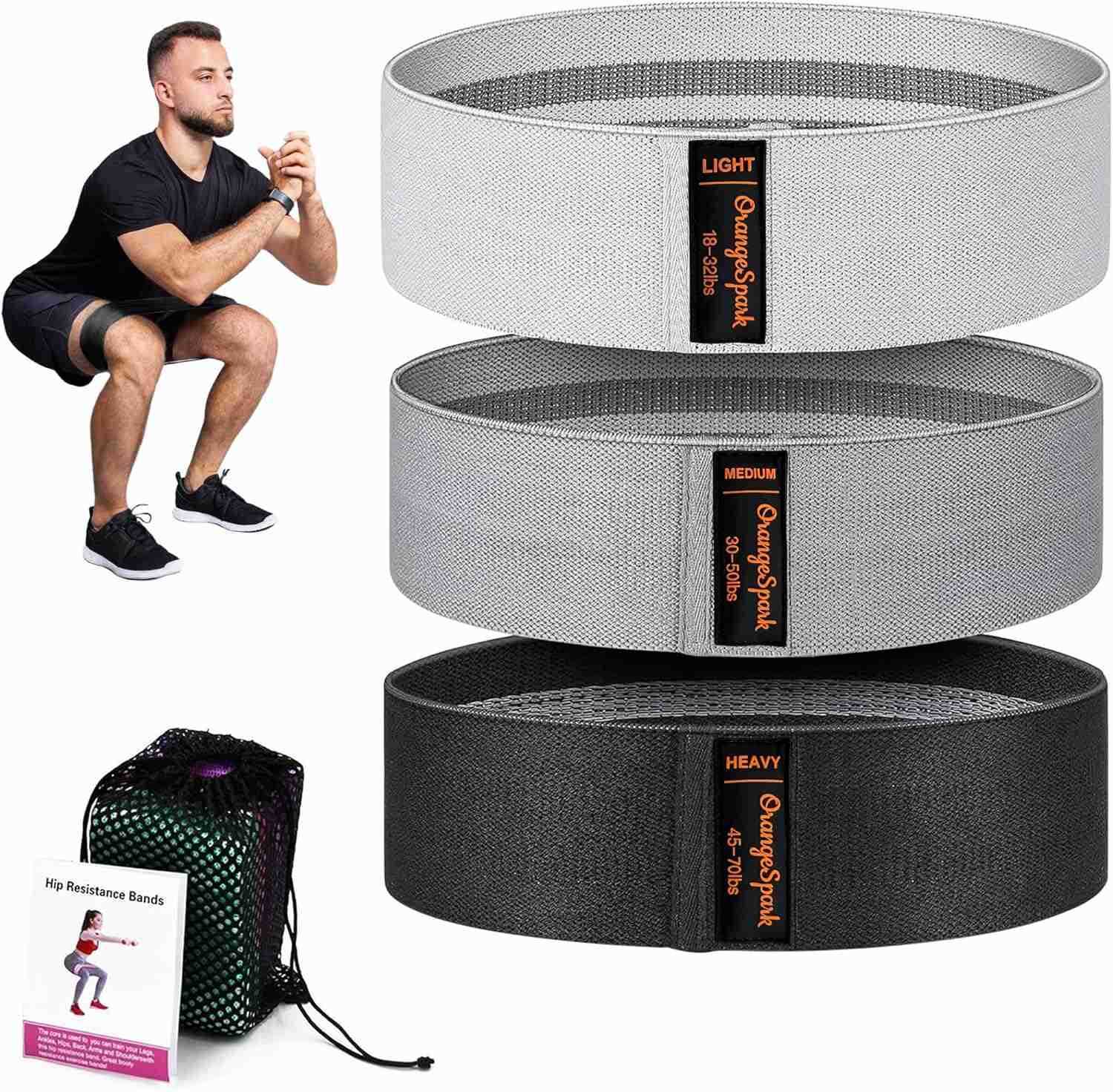 Resistance Bands Premium Workout Bands for Women Men 3Piece Stretch Band Set for Glutes Legs Pilates Strength Training W250912