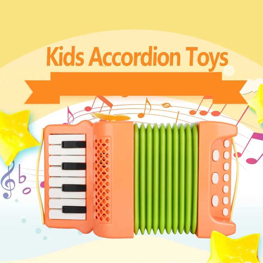 Toy Accordion 10 Keys 8 Bass Accordions for Kids Musical Instrument Educational Toys Gifts for Toddlers Beginners Boys Girls C250912