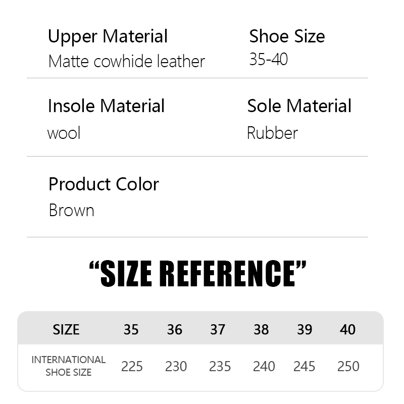 Winter Matte cowhide leather Thickened Insulated Snow Boots Wool-Lined Fleece-Lined Short Boots