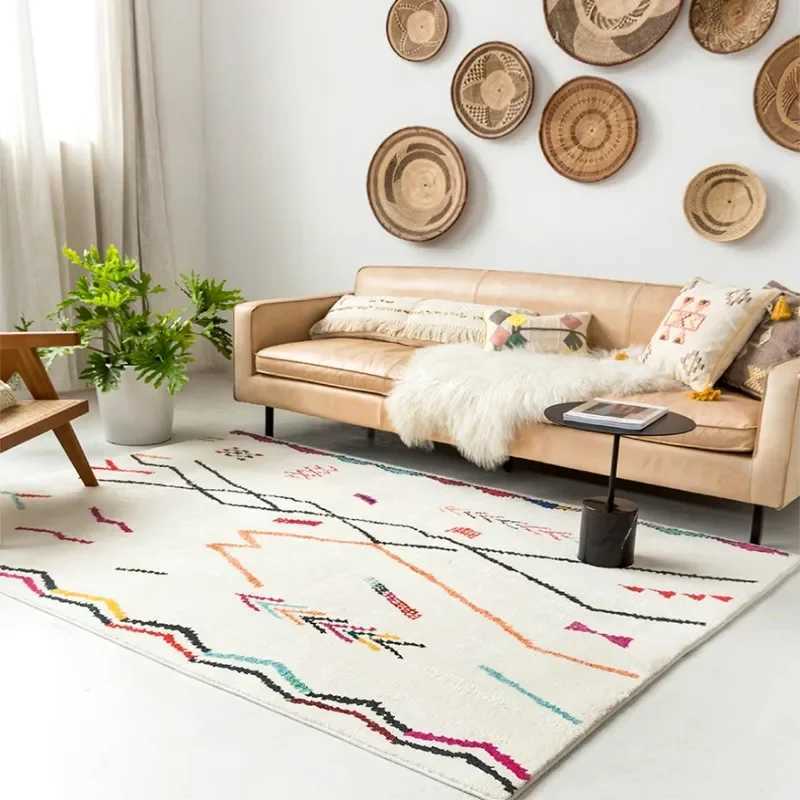 Carpet for Living Room Ethnic Style Large Area Fluffy Children Bedroom Rug Home Decoration Cloakroom Plush Mat Tapete C250912