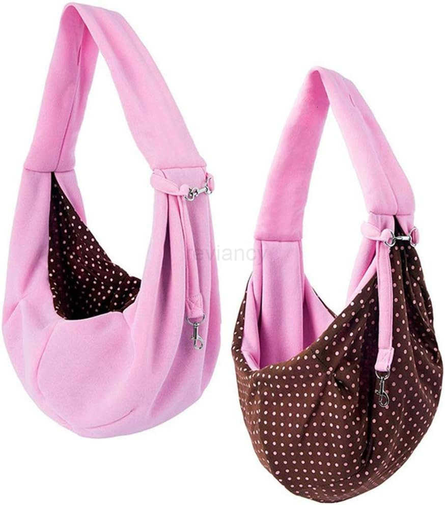 Pet Sling Carrier Bag Travel Tote for Cats Dogs Up to 16 lbs GrayW250912