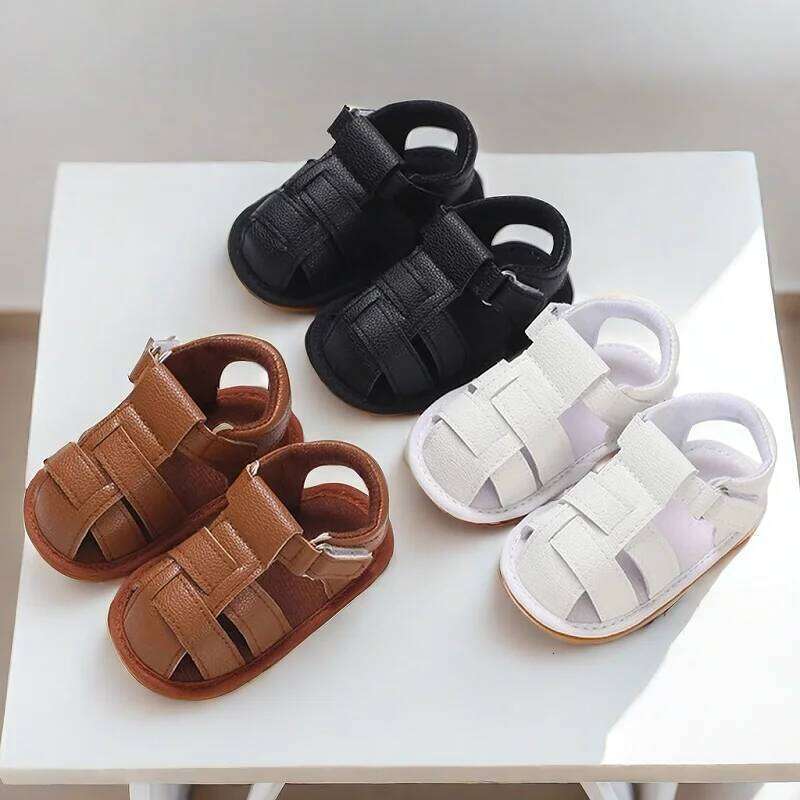 Summer Boys' Baotou Sandals Baby Crash Prevention First Step 0-18 Months Leisure Walking Shoes
