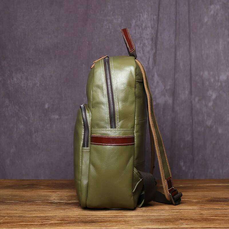 Designer Bags Genuine Leather Backpack For Men Casual College Style Book Cover Layered Cowhide Simple And Fashionable 15 Inch Laptop Bag Luxury Bag