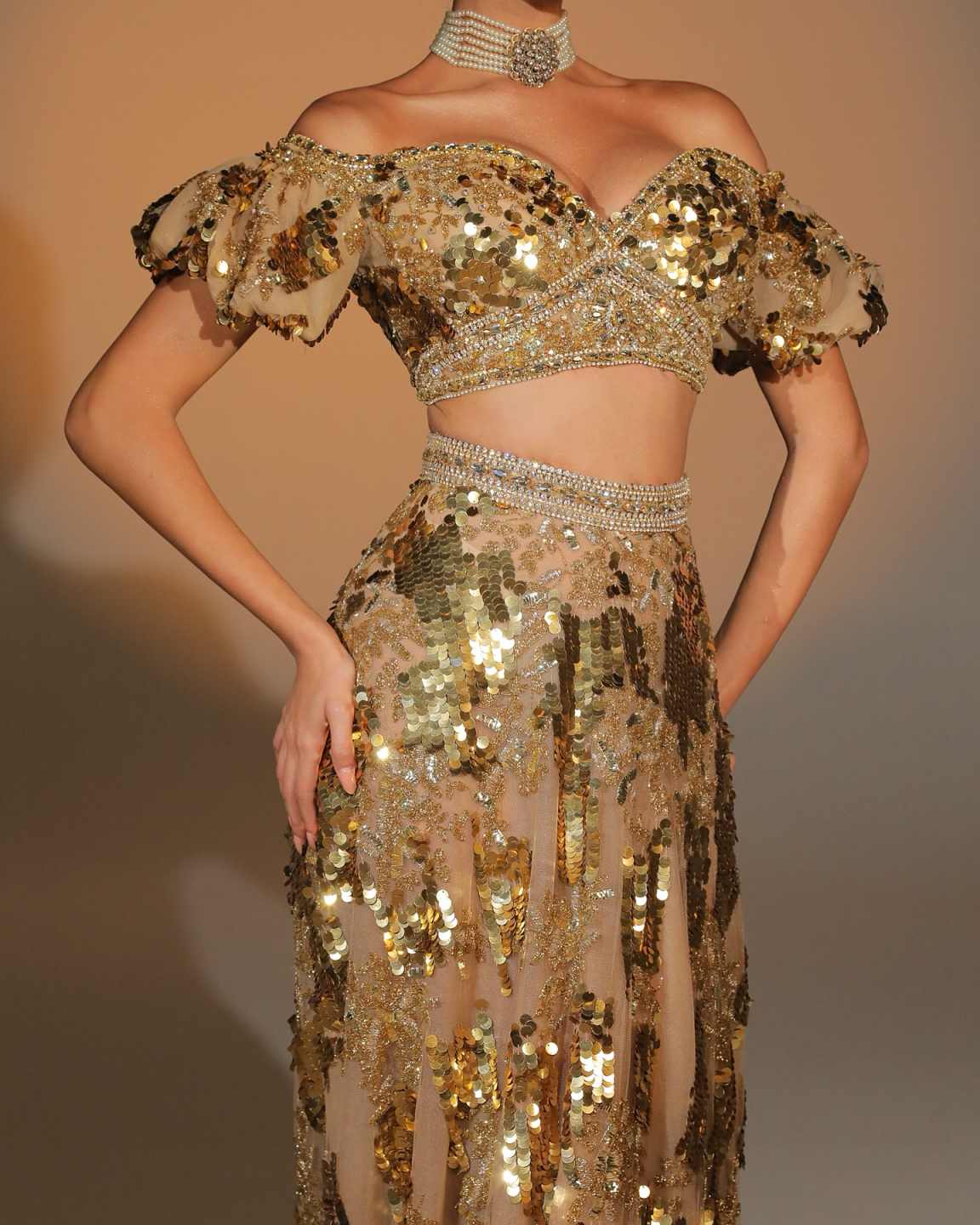 Sexy Evening Dress 2 pieces Sweetheart Short Sleeve Appliques Sequins Rhinestone Beading Celebrity Birthday Party Customized