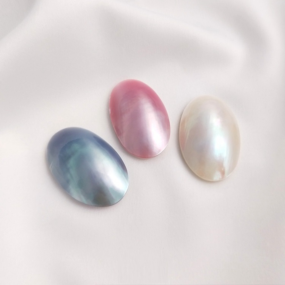 Natural Large Mabe Shell Pearl Freshwater Pearl Crystal Jewelry Set for Women Necklace Ring Bracelet Around Quartz Body-Purifying wholesales drop ship