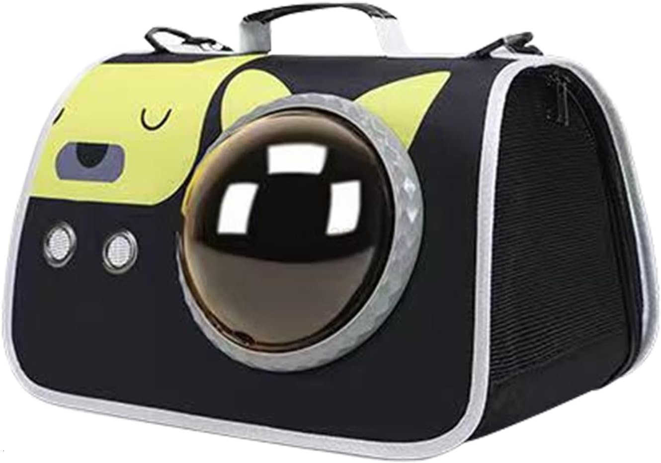 Space Capsule Cat Bag Large Capacity Crossbody Dog Bag Universal Pet Bag for All Seasons BlackW250912