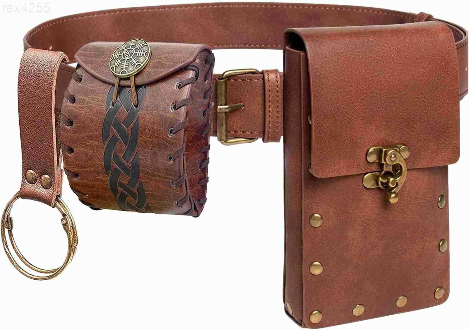 Belt Pouch Coin Purse Skirt Hike Set Medieval Festival Costume Halloween Accessories Casual Fanny Pack Waist Bag 1BlackW250912