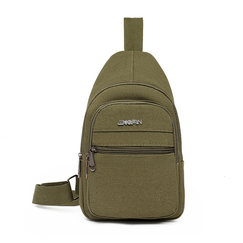 Free Shipping Men Chest Bag New Simple Water Resistant Canvas Retro Designer Bag Fashion Luxury Bag Backpack Large Capacity Wear Resistant Multi Layer