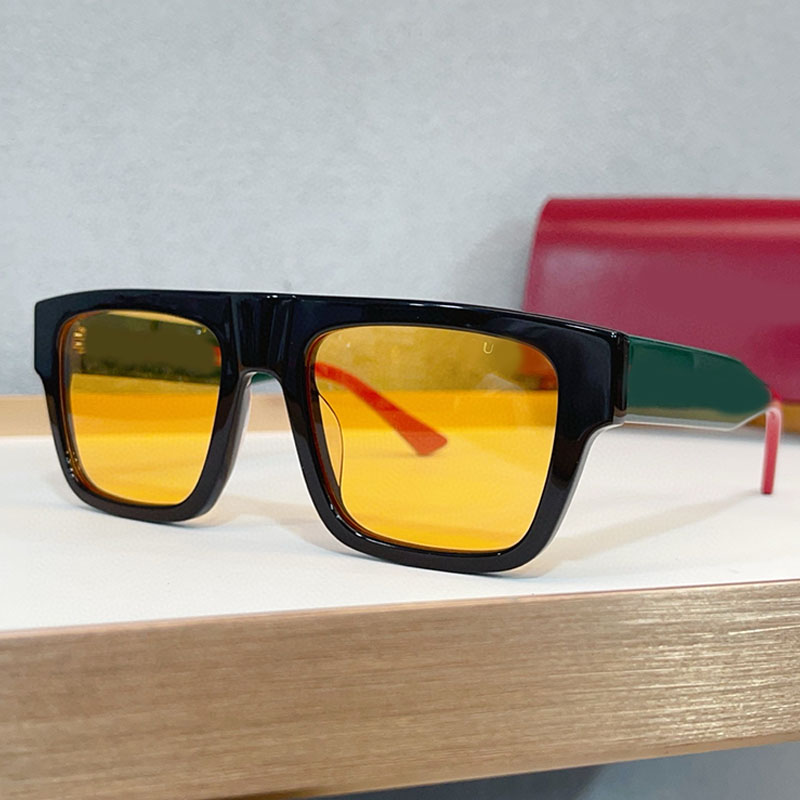 1868S Designer Womens Mens Rectangular Color Blocked Frame Acetate Frame Eyewear UV400 Classic Elegant Style Luxury Brand Sunglasses
