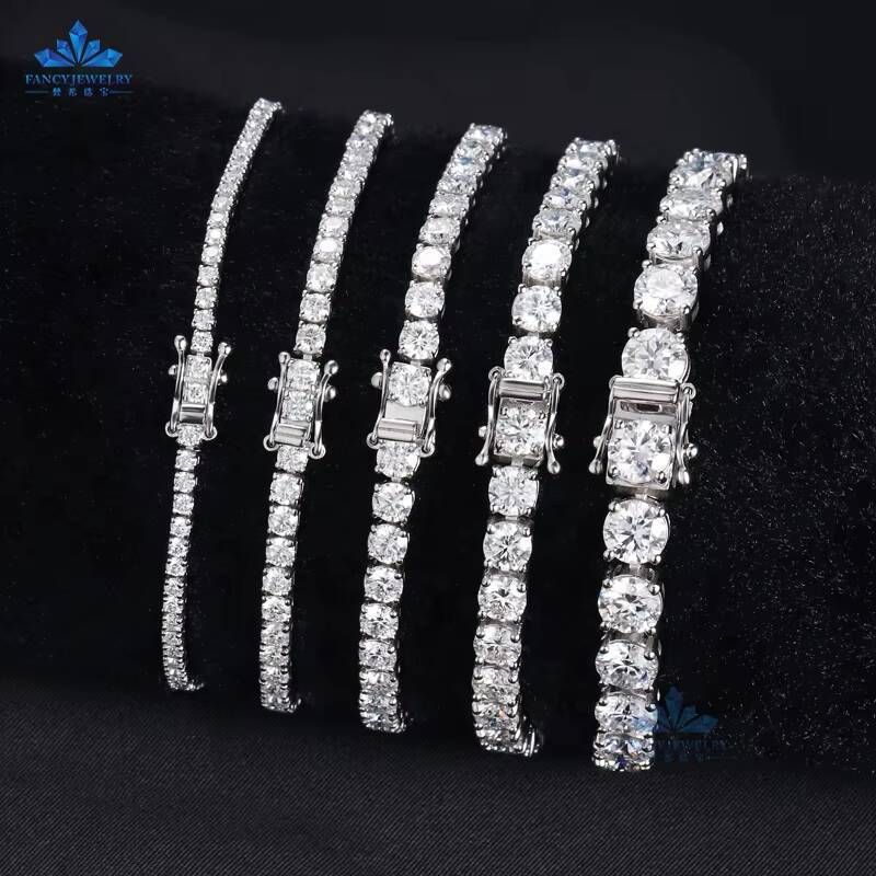 Low Price Waterproof Non Rusting Non Fading Antiallergic Durable Classic VVS Moissanite Tennis Chain Swimming Summer Jewelry