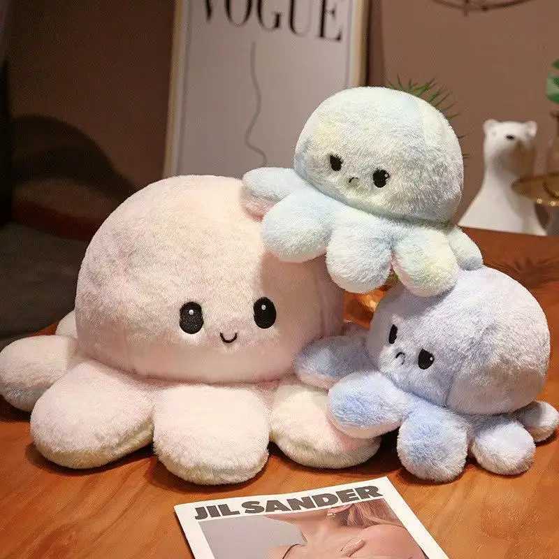 Latest Flip Color Octopus Doll Kawaii Stuffed Plush Toy Handmade Doll Cartoon Anime Cute Childrens Birthday Gift Fun Doll C250912