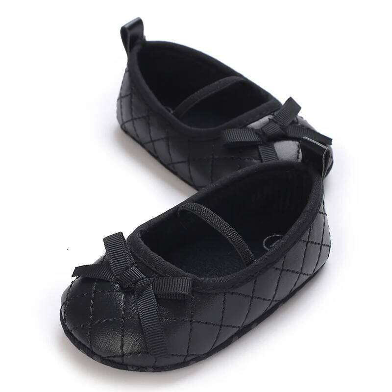 Newborn Mary Jane Ballet Flat Classic Fashion Non-Slip Bow Baby Shoes Soft Sole Preschool Walking Footwear