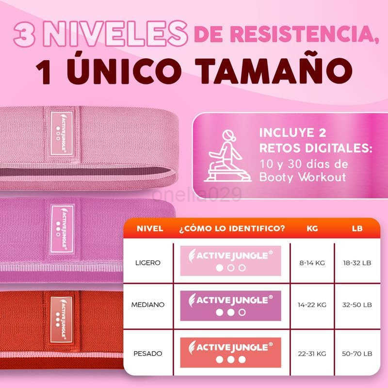 Fabric Resistance Bands for Glutes Legs Set of 3 NonSlip Elastic Durable Includes Travel Bag Workout Guide Digital Challenges W250912