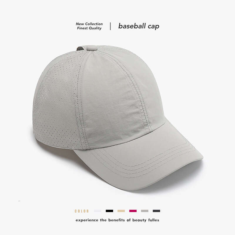 Plain Soft Top Quick-Dry Baseball for Women, Summer Cross Leak Ponytail Thin Breathable Mesh Outdoor Sun Protection Duckbill Cap
