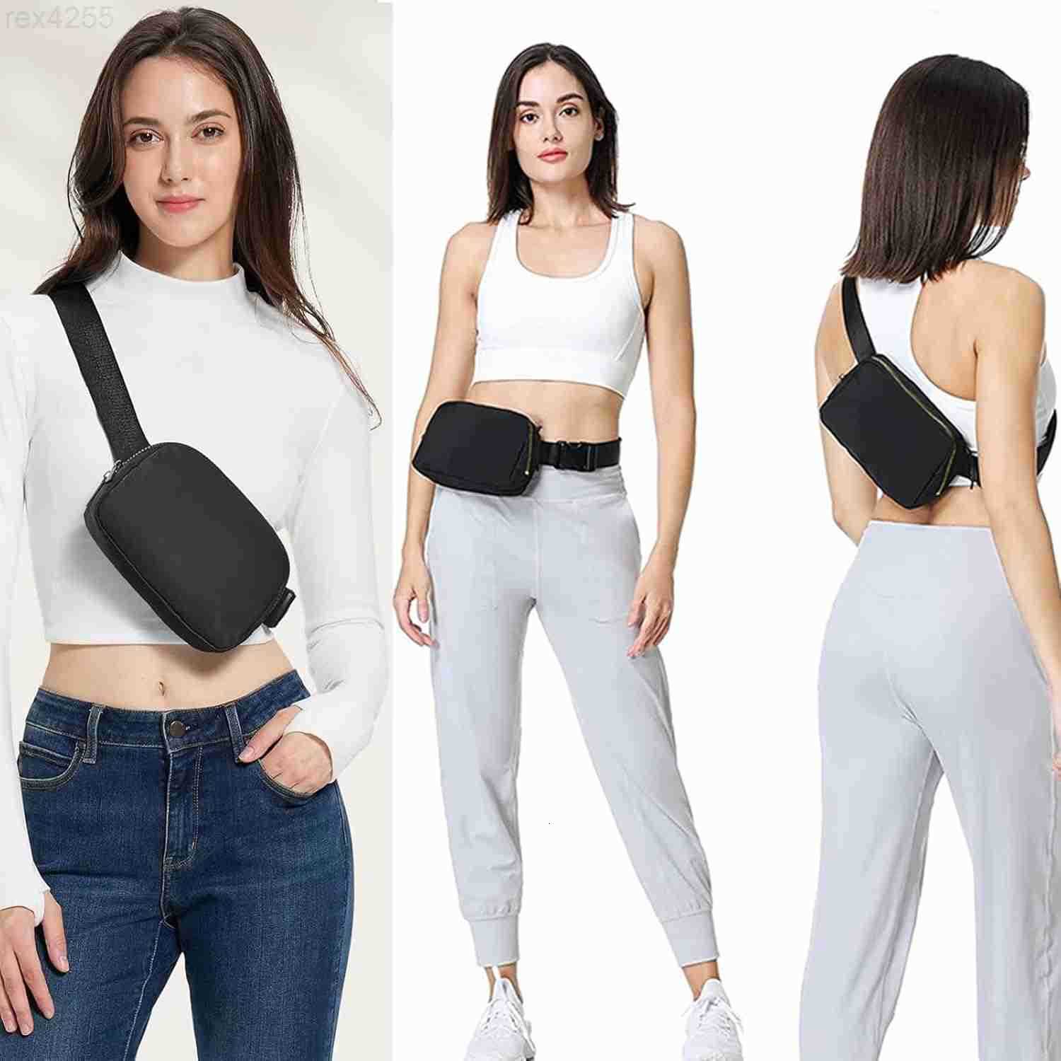 Mini Belt Bag Black Fanny Pack for Women Men Fashionable Small Waist Pack Crossbody Bag for RunningHikingJoggingCycling Black fanny bagW250912