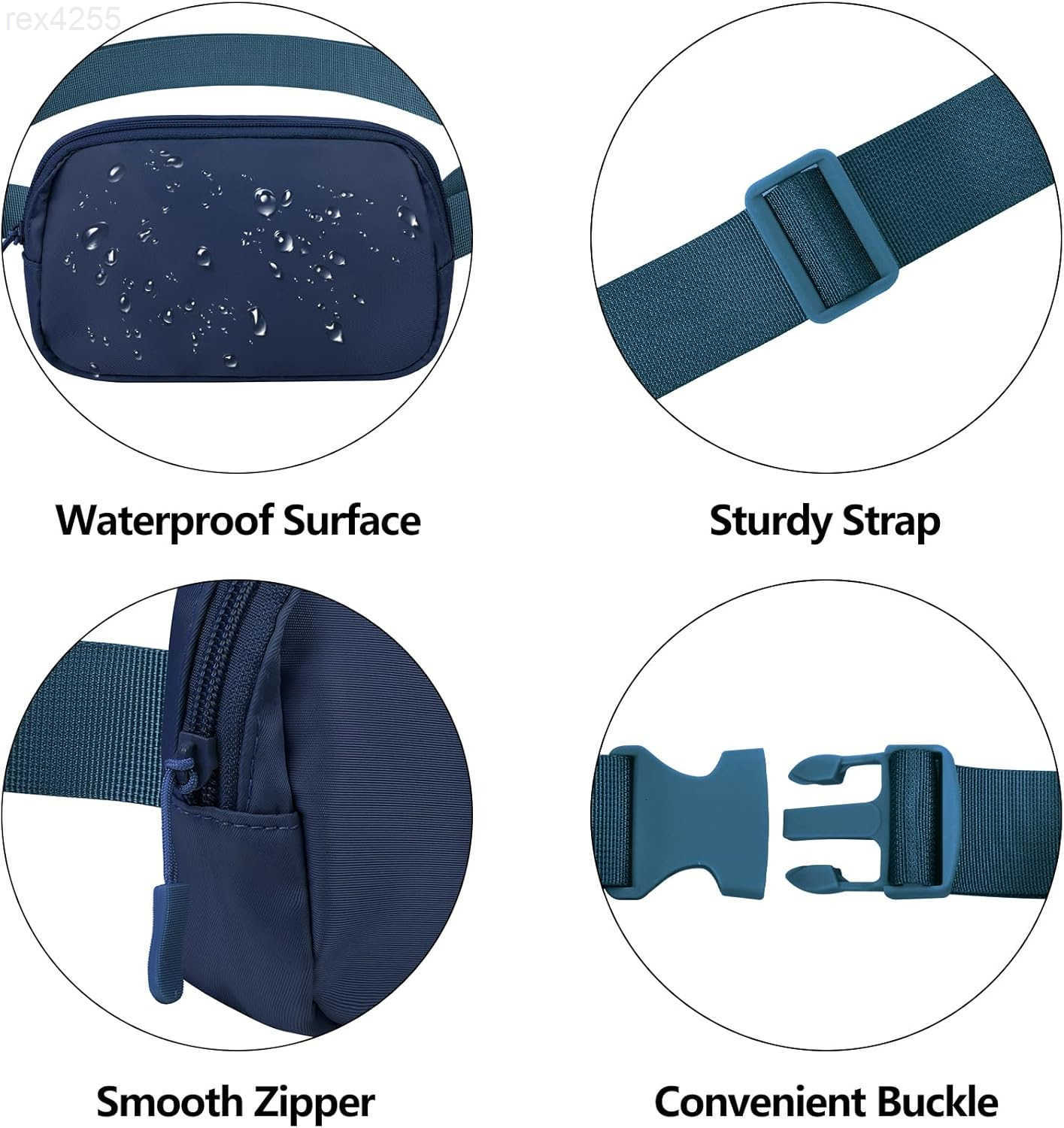 Pack Crossbody Bag for Women and Men Belt Bag for Hiking Bum Bag with Adjustable Strap Waist pack for Running Workout Sports Travel BlackW250912