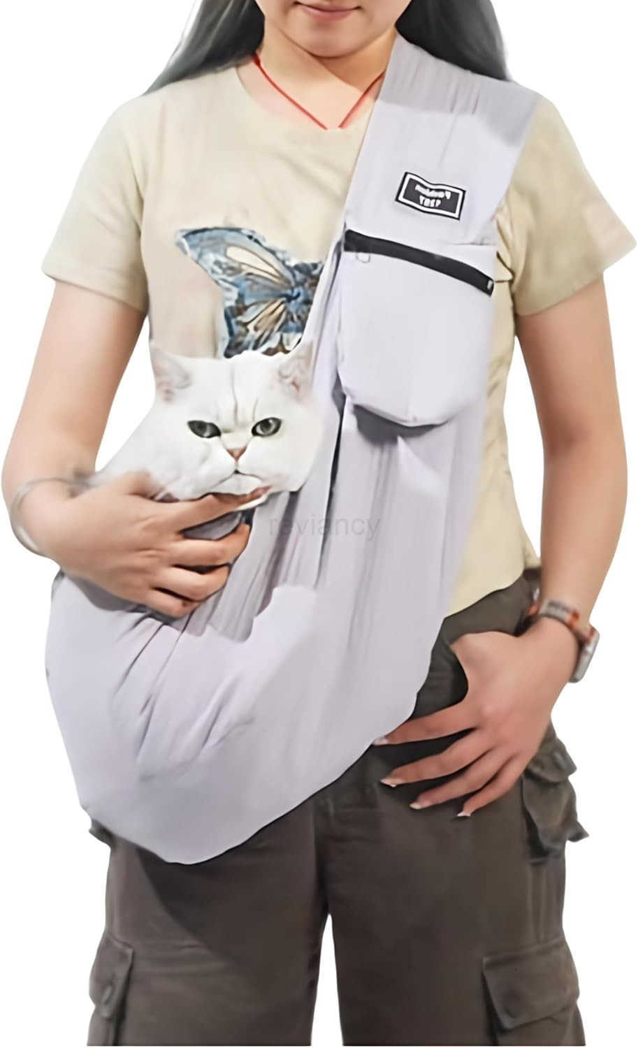 Pet Sling Carrier Soft FrontChest Carrying Bag for Small Pets Ideal for Dogs Puppies Cats 315 lbs Zipper Pocket Classic Stra for Yorkshire Terrier Mal