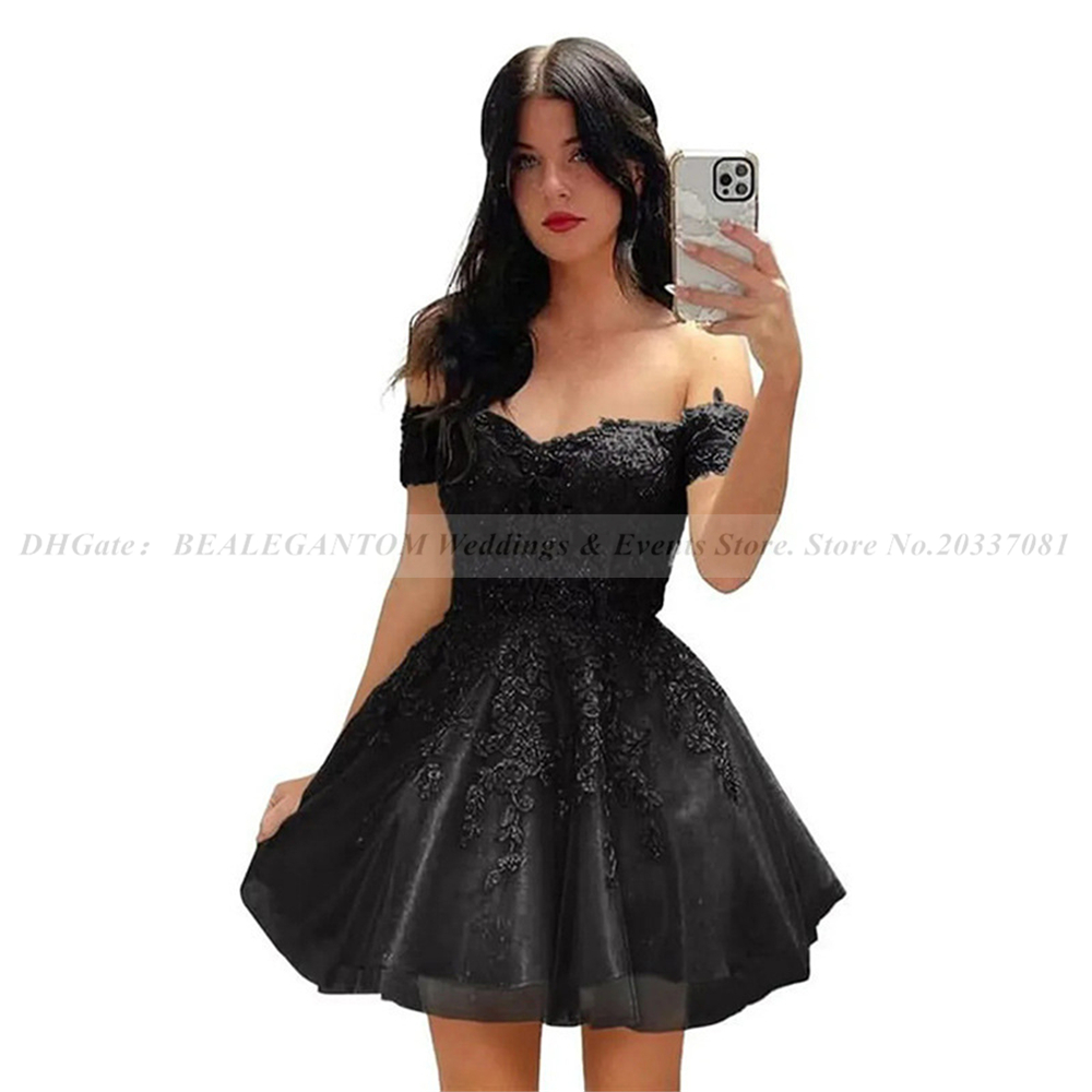 Lace Mini Short Homecoming Dresses Sweetheart Lace Applique Beaded Spaghetti Straps Cocktail Formal Occasion Prom Party Graudation Gowns Customized BQ