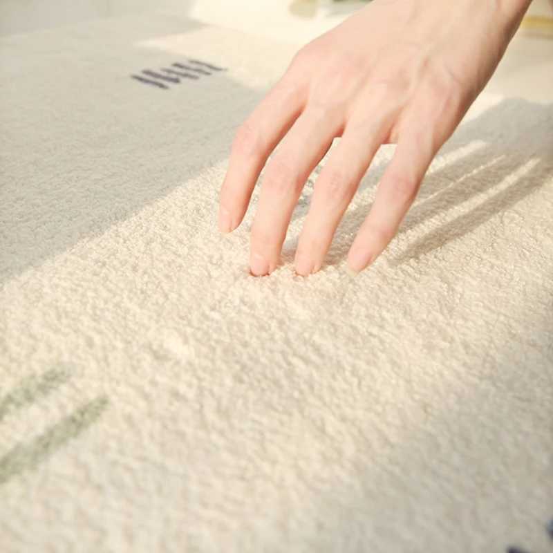 Cream Style Rugs for Bedroom Irregular Shapes Living Room Decoration Carpet Thick Plush Bedside Floor Mat Fluffy Soft Lounge Rug C250913
