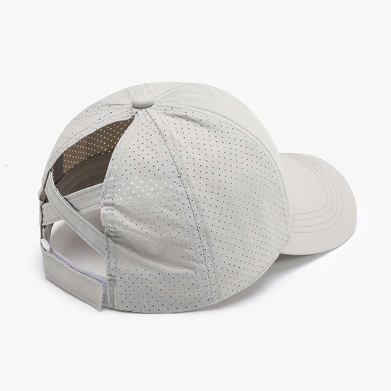 Plain Soft Top Quick-Dry Baseball for Women, Summer Cross Leak Ponytail Thin Breathable Mesh Outdoor Sun Protection Duckbill Cap