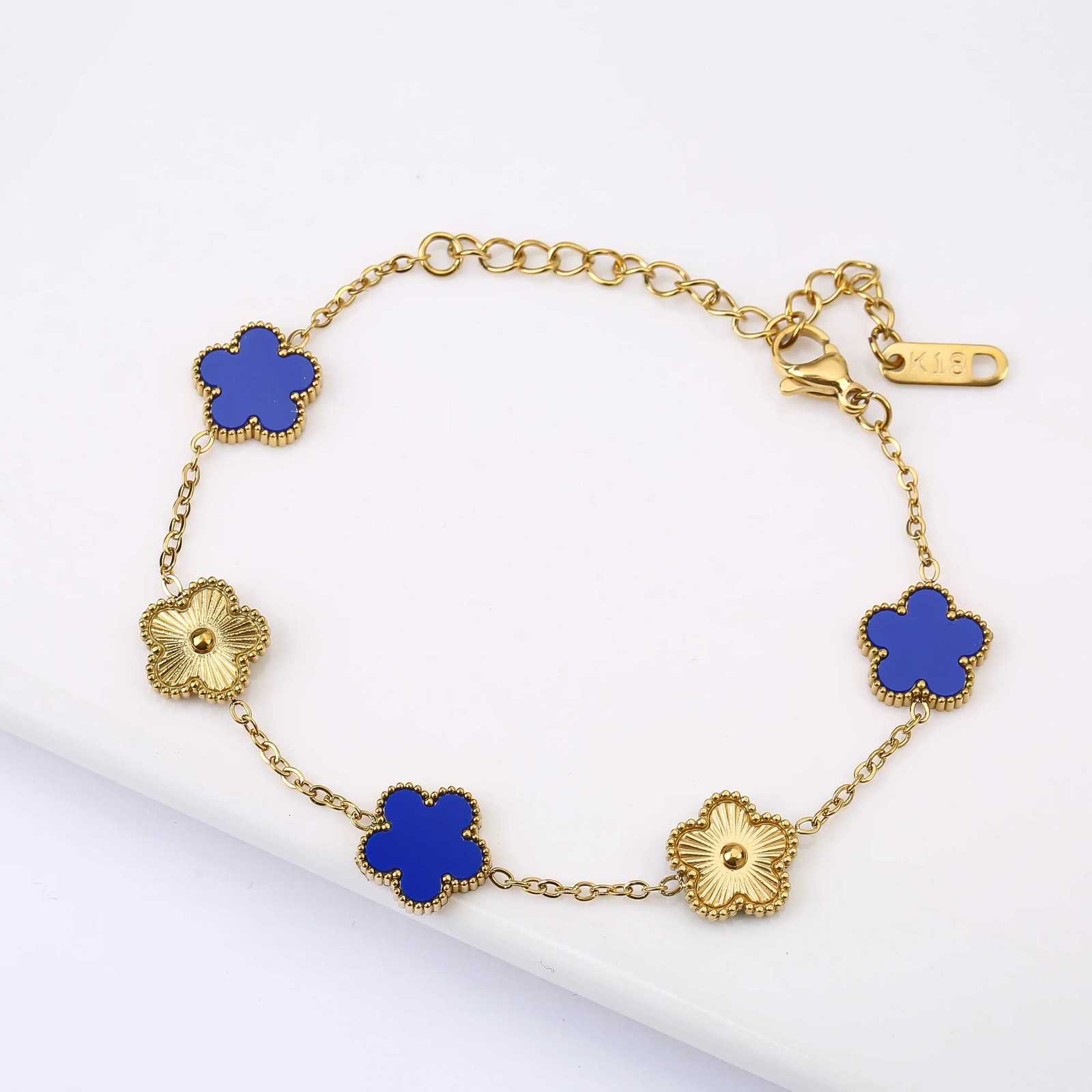 Classic Luxury Stainl Steel Bracelet Ladies Adjustable Five Flower Bracelets for Wen New Fashion Party Jewelry Gifts S250912