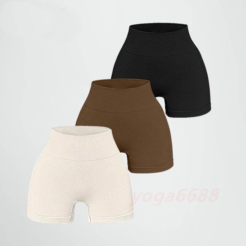 Outdoor Recreation Three-quarter yoga shorts quick-dry no-show sports tight cycling high-waist fitness pants Sports Shorts