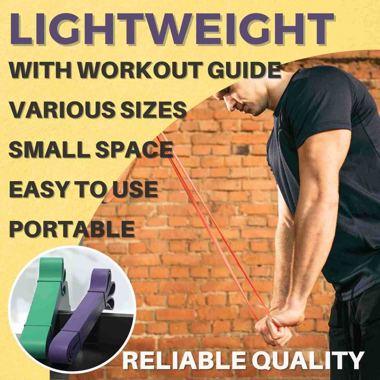 Resistance Bands Pull Up Bands for Home Gym Fitness Stretching Physical Therapy Training Includes Instruction W250912
