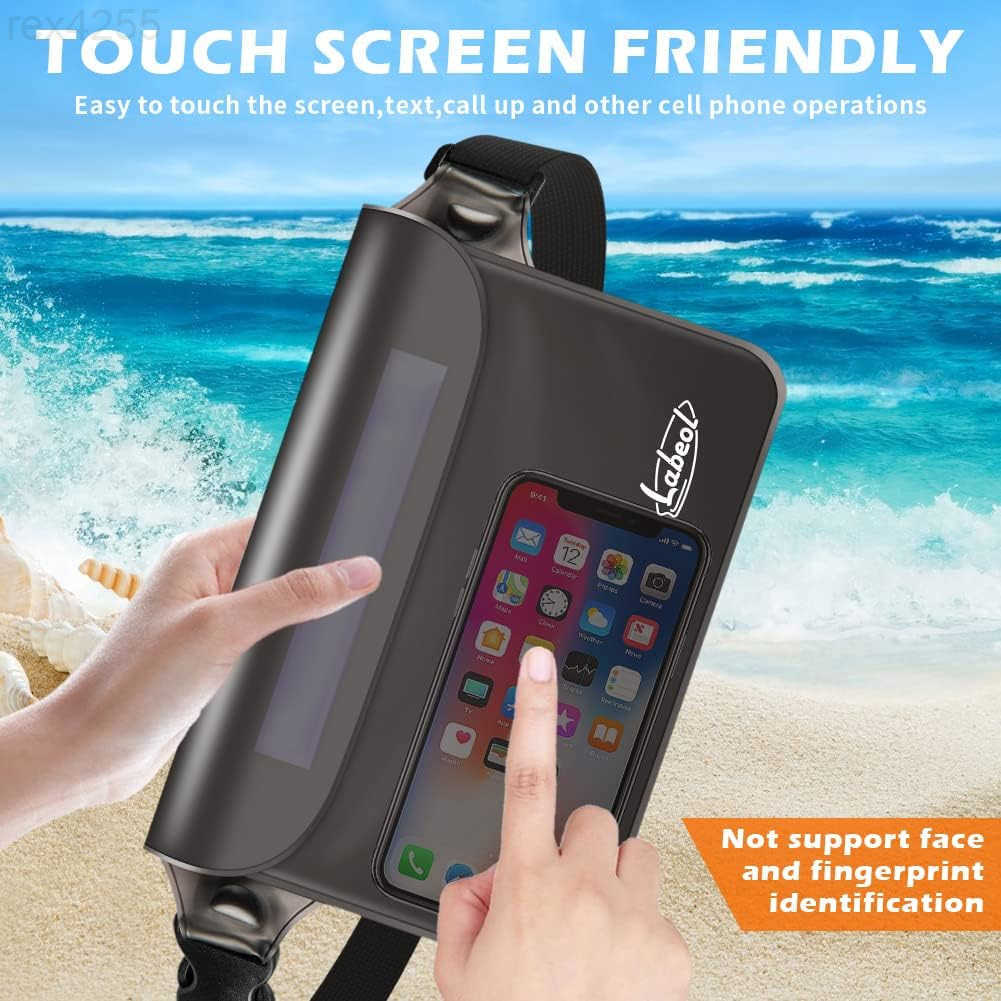 Waterproof Fanny Pack 2 PCS Waterproof Pouch with Waist Strap Fanny Pack to Keep Phone and Valuables Dry for Swimming Kayaking Boating SnorkelingW2509