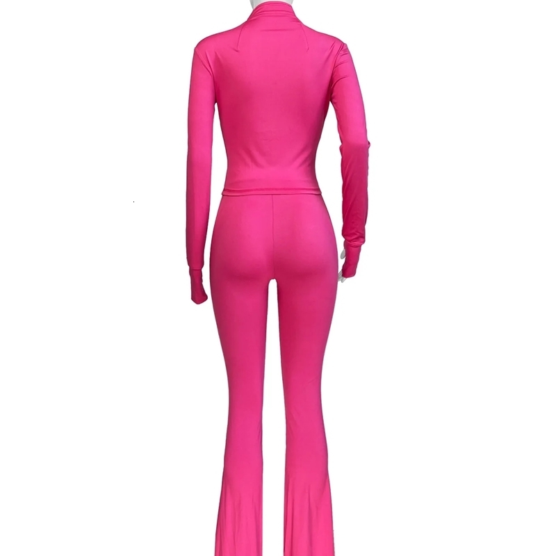 Casual Womens Long Sleeve Tight Fitting Sports Clothing 2Piece Set Sexy Style Cross Border Trade European And American Market250909ww1