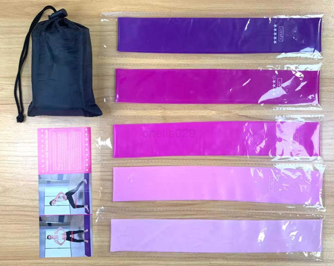 Resistances Band Set Pack of 5 Resistance Bands for Working Out Yoga Starter Set of Stretch Bands for Booty Legs Resistance Bands for Physical Therapy