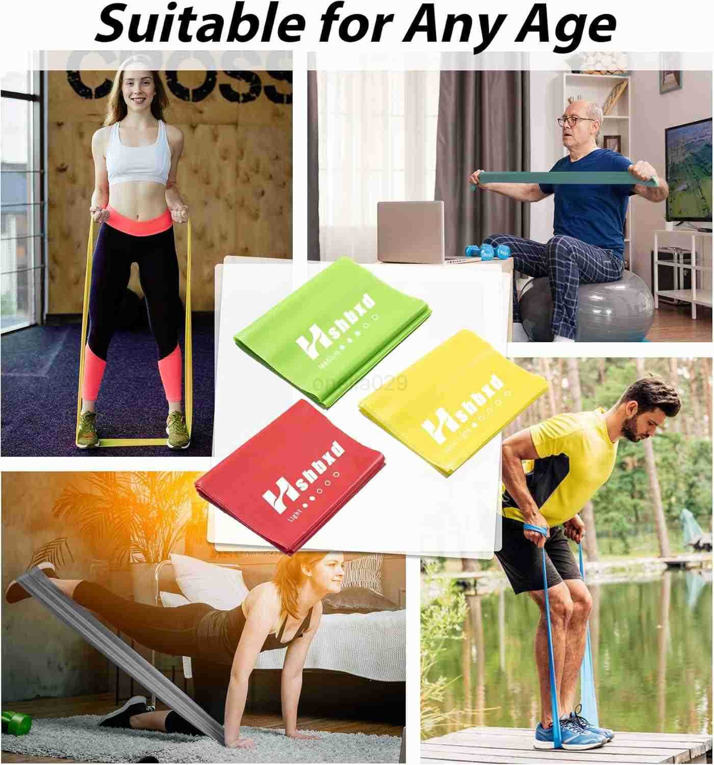 Resistance Bands Set LatexFree Exercise Bands for Working Out Professional Physical Therapy Bands Elastic Bands for Stretching Suitable for Rehab Yoga