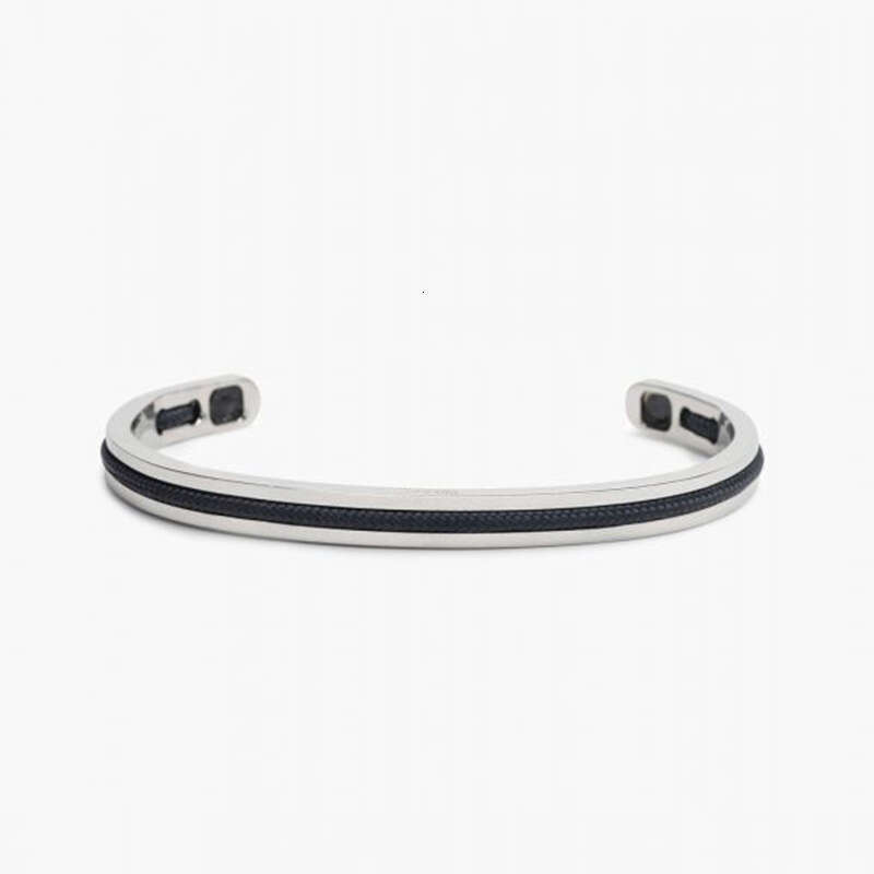 Vacuum Plating Black Stainless Steel Adjustable Open Bracelet for Men and Women