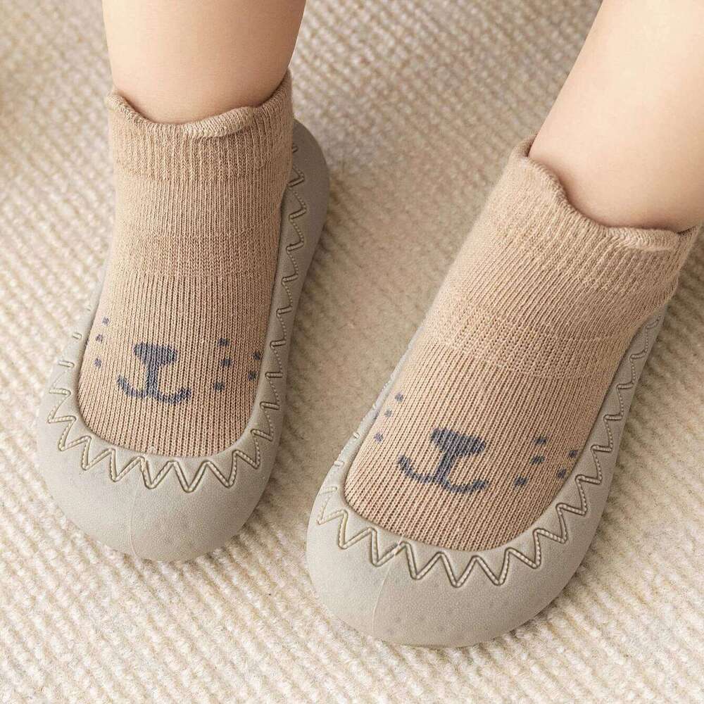 Spring Autumn Toddler Baby Socks 6M-3Y Kids' Anti-Slip Cartoon Floor Shoes Rubber Sole Pre Walkers Lightweight Sneakers